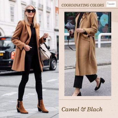 Camel and black color combo