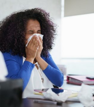 Cover your mouth and nose with a paper tissue when you sneeze.