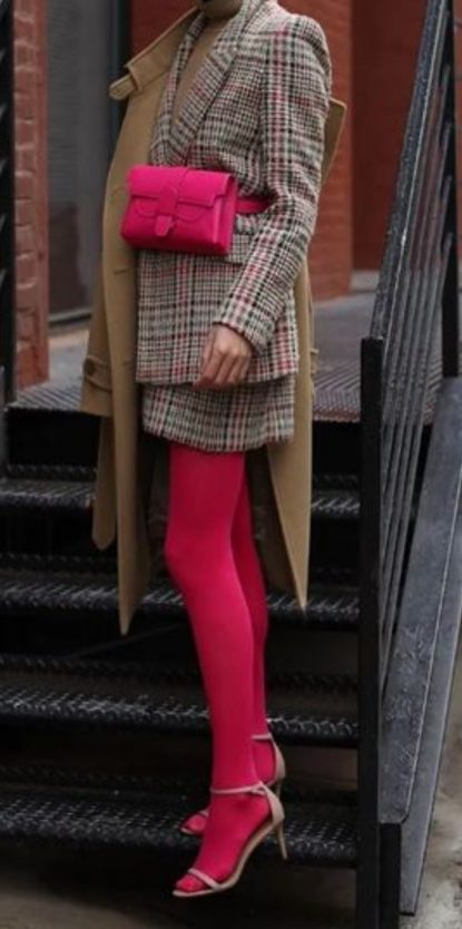 Bold colored tights