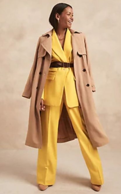 Trench coat and suit