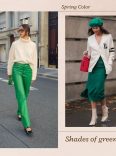 Green color fashion trend