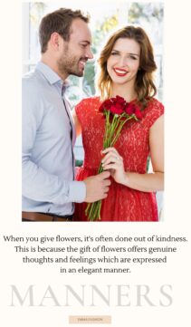 How to offer flowers in an elegant manner
