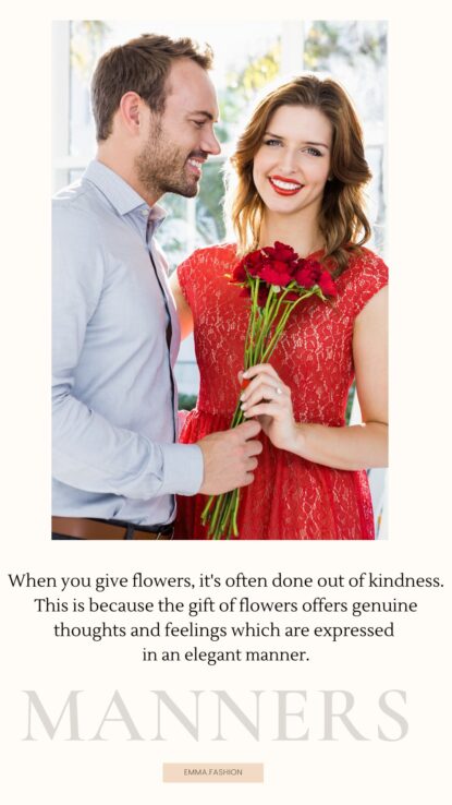 How to offer flowers in an elegant manner