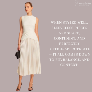 Sleeveless Done Right: Sharp, Confident, Office-Ready